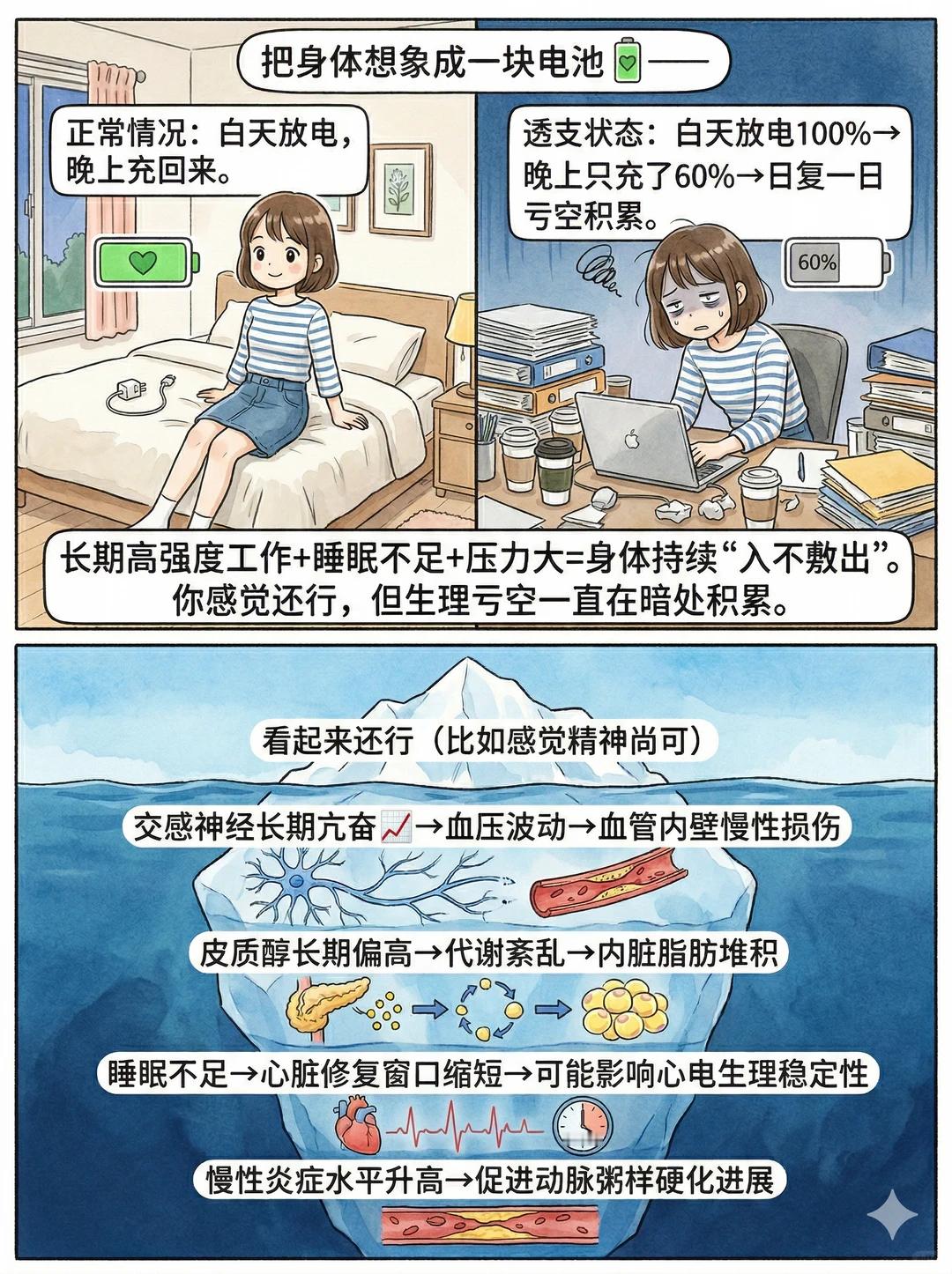 我身边的朋友大多都过了三十多岁，人到中年，别让“自律”成为另一种“透支”。有个朋