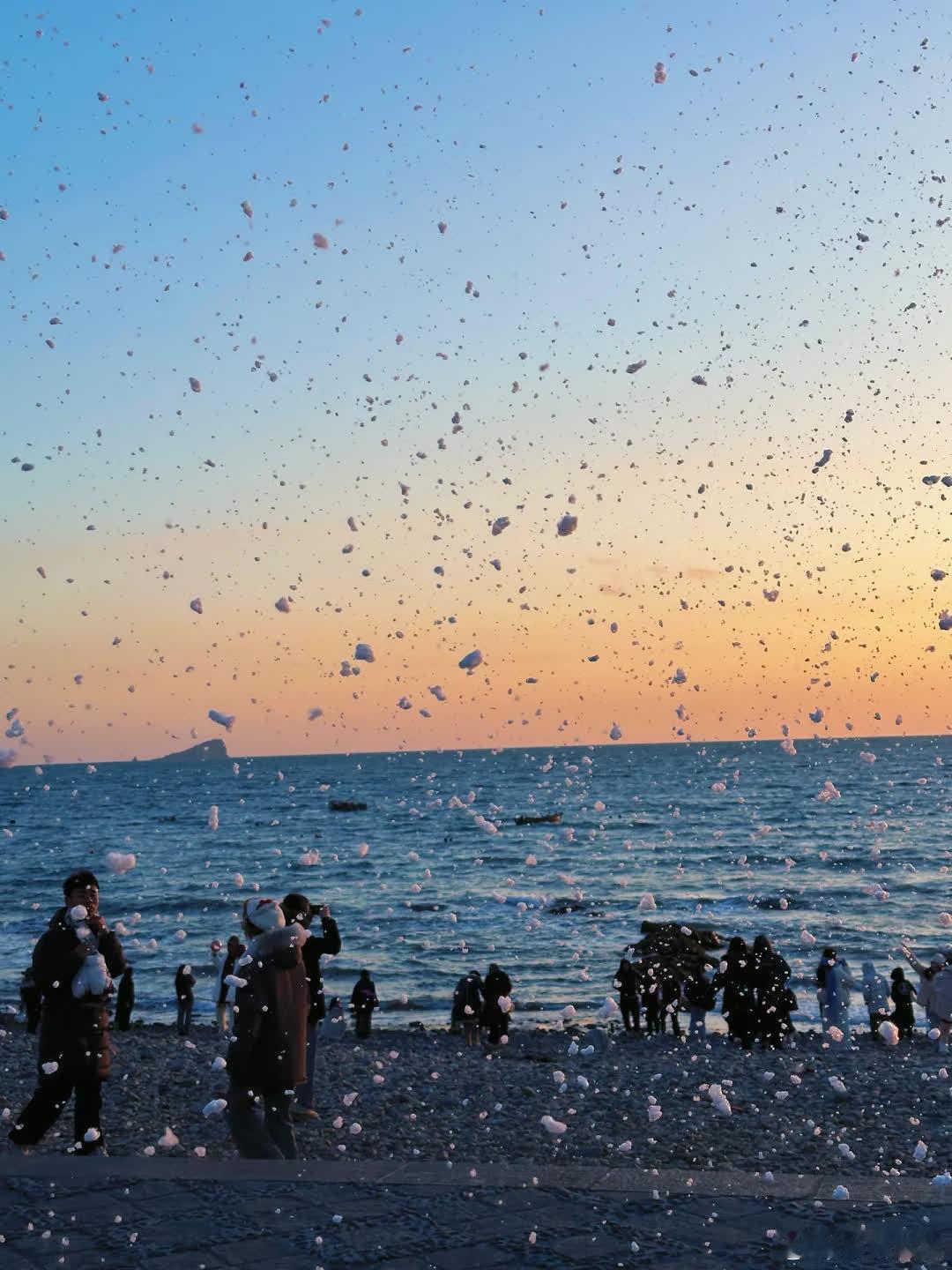 大连真的美爆了  01.10日，天气🌞，看到了超美日落🌅 