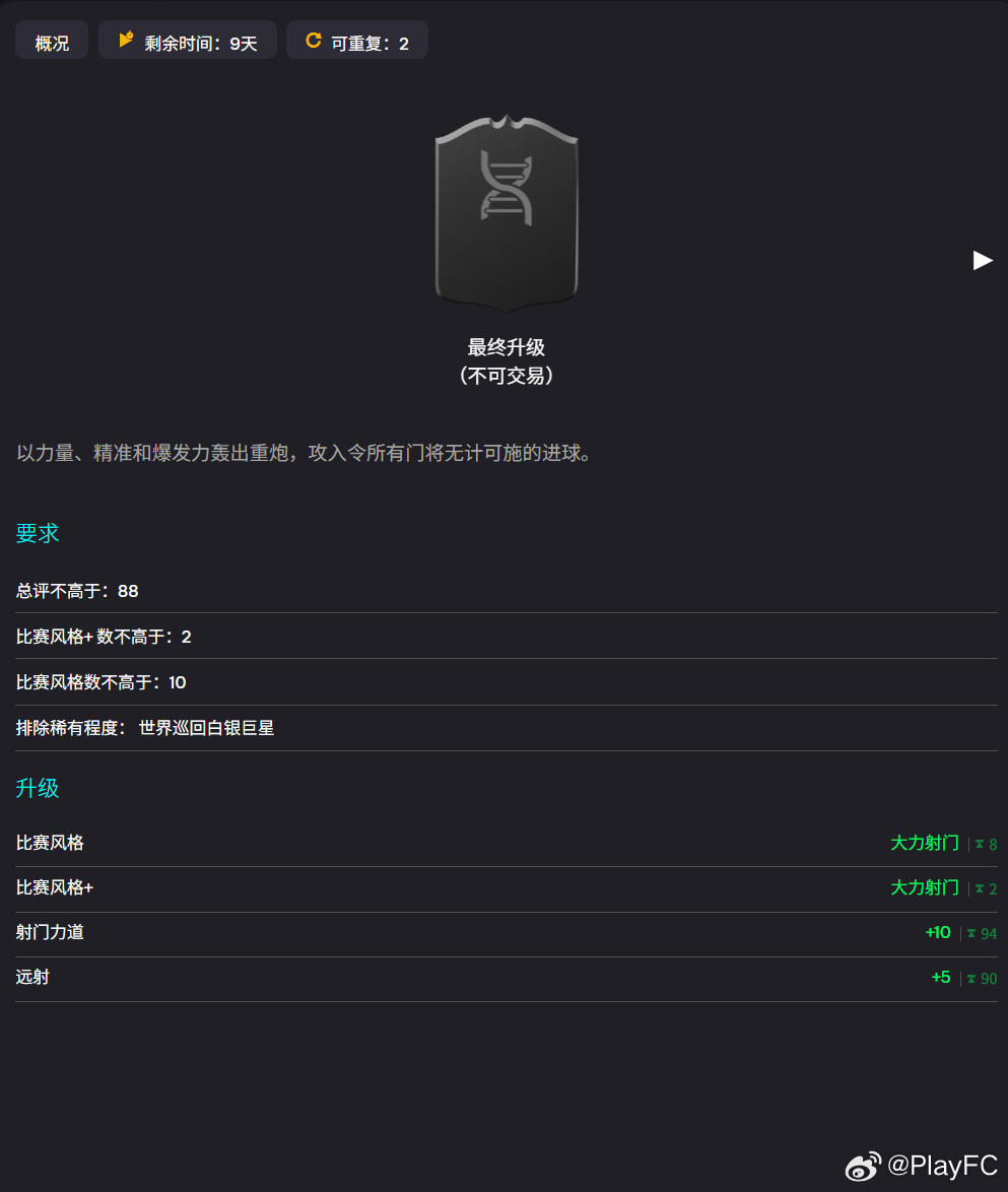 4月1日【新增进化】共 1 个1. 超音速攻势｜金币 15,000 & FC P