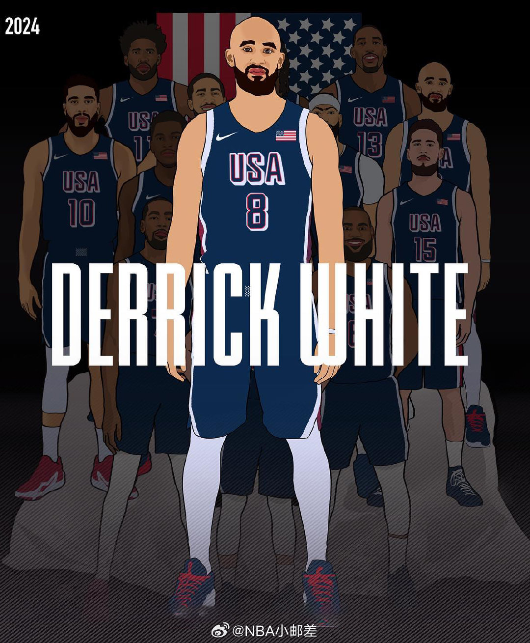 美国男篮最新阵容！！！#美国男篮# #nba超话创作大战# #美国男篮vs加拿大