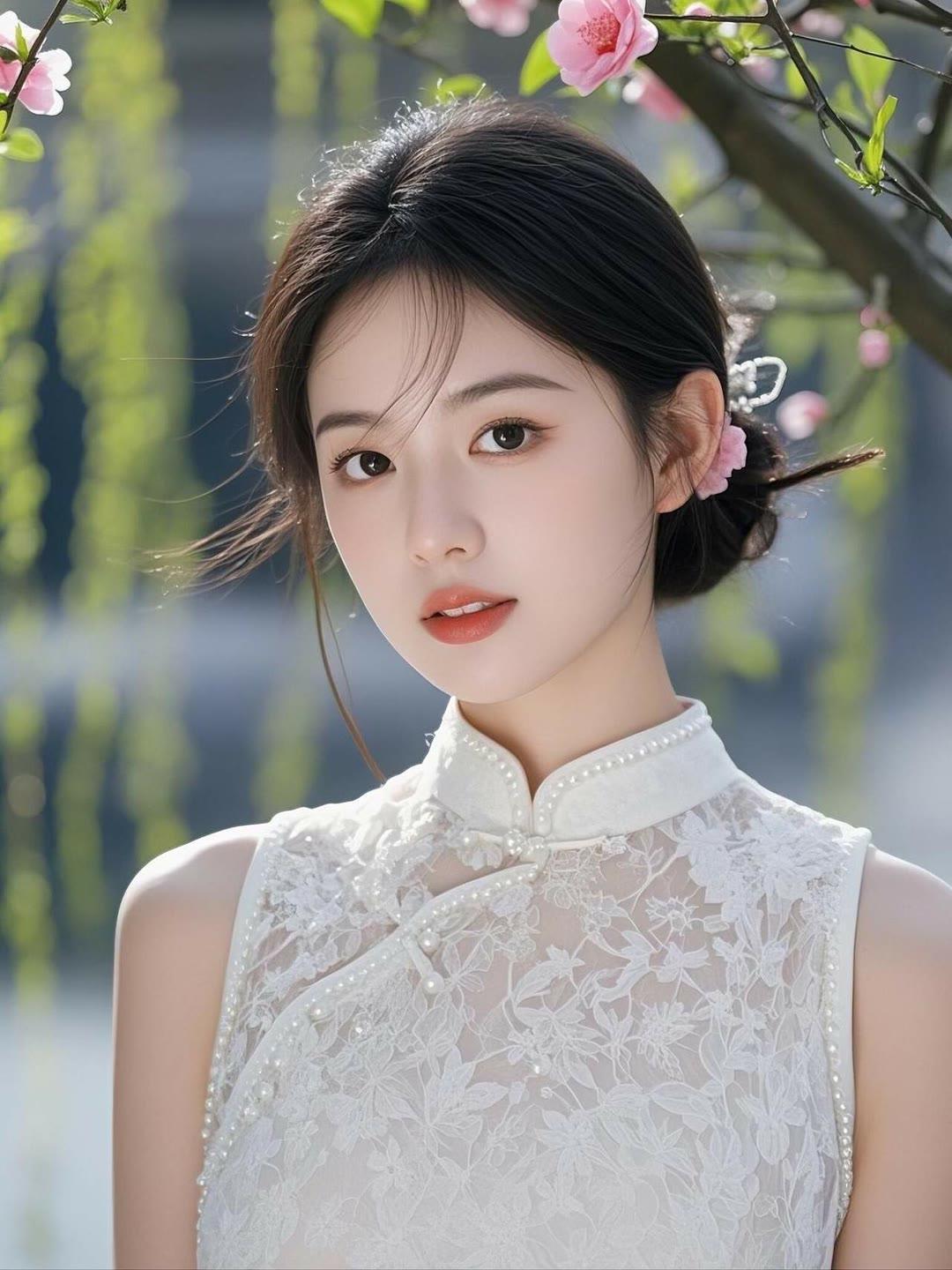 温柔古典的东方美人，花间仙子，清新脱俗。