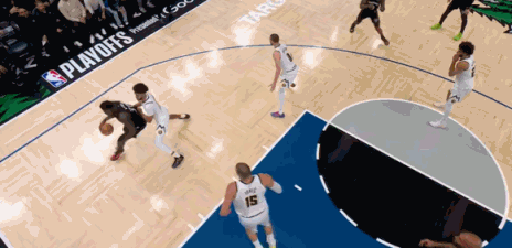 慢放再看！！兰德尔暴扣！！ 