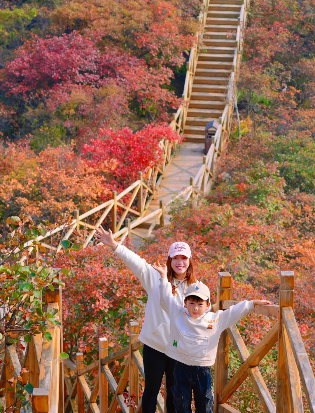 10.14实拍🍁北京红叶栈道天花板美翻啦‼️