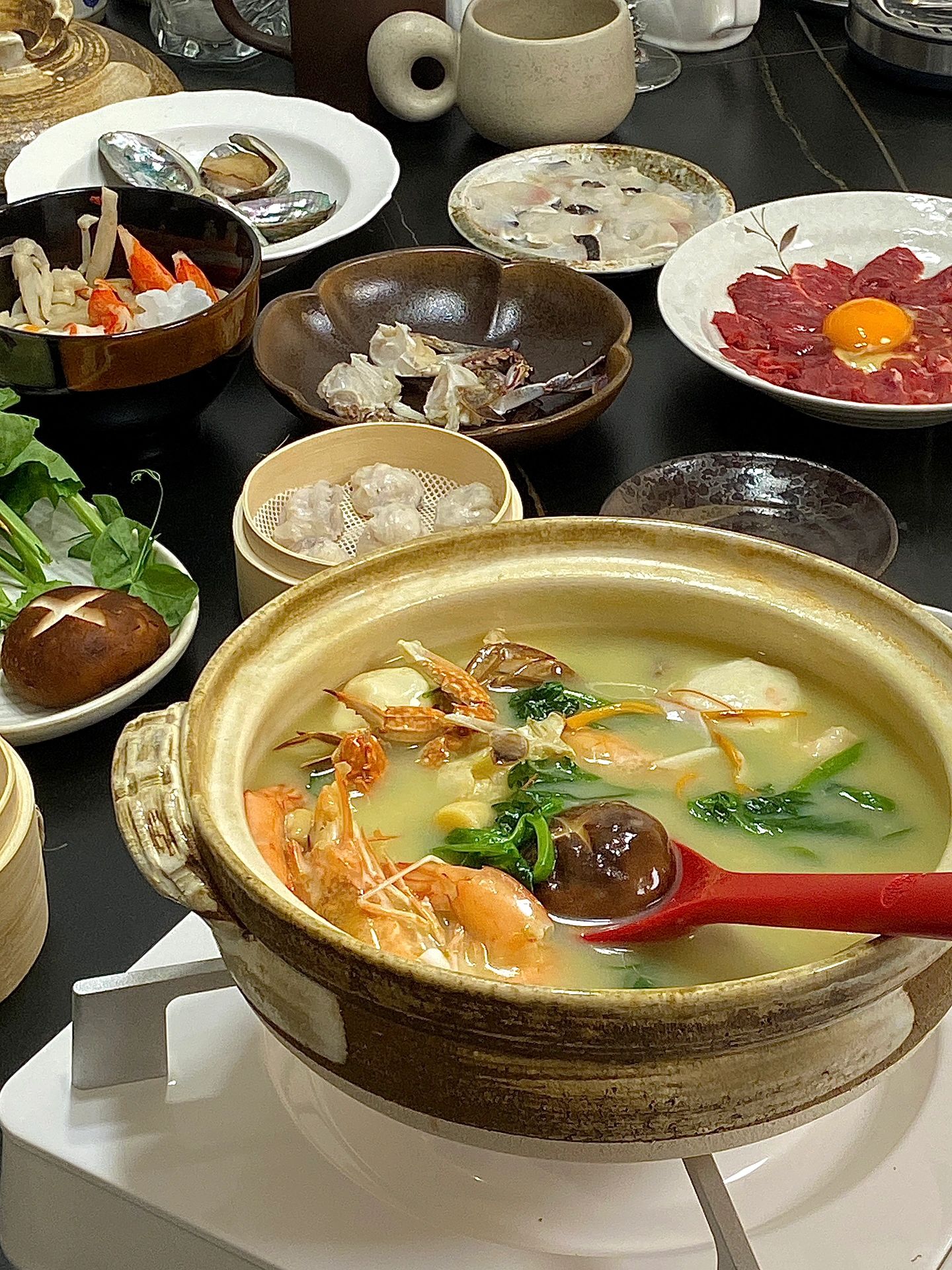 冬日火锅｜鲍鱼海鲜毋米粥可以连喝三碗🍲！