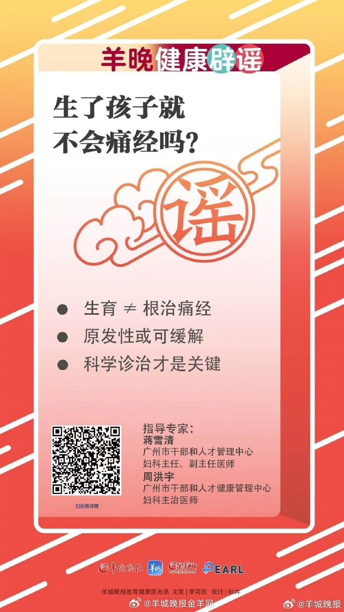#专家辟谣生完孩子不痛经# “生完孩子就不痛经了”这个说法在社交平台上屡屡出现，