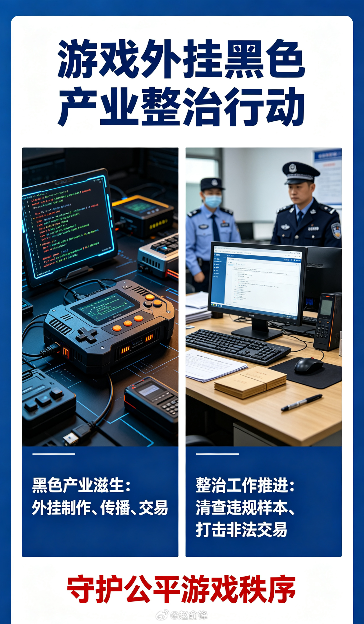 外挂等游戏黑产规模超100亿 游戏外挂等黑色产业不断滋生，严重扰乱正常游戏环境。