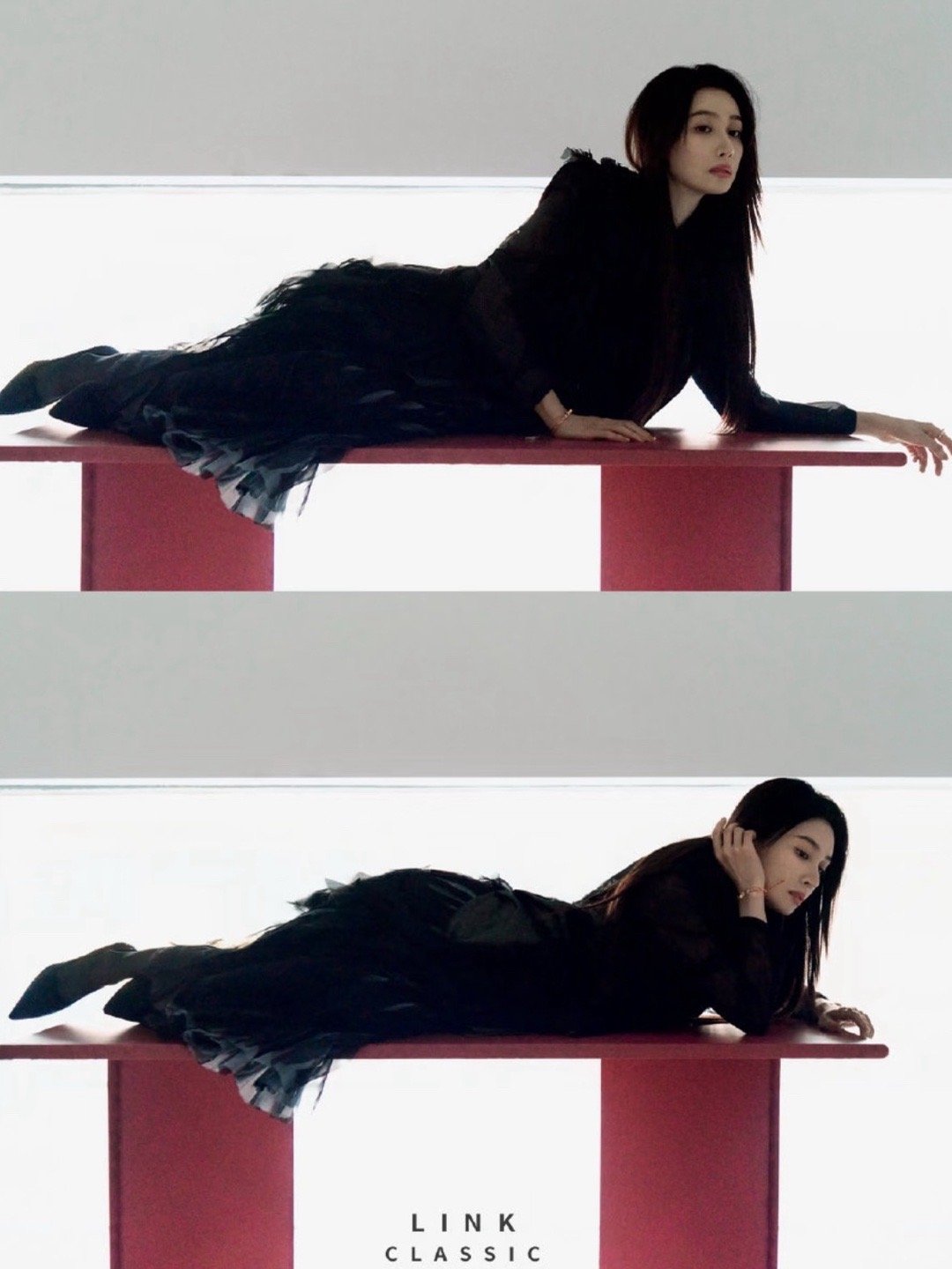 隆妮让高智文女主有脸了隆妮最新杂志大片杀疯了！冷冽与柔媚交织，黑纱裙慵懒疏离，毛