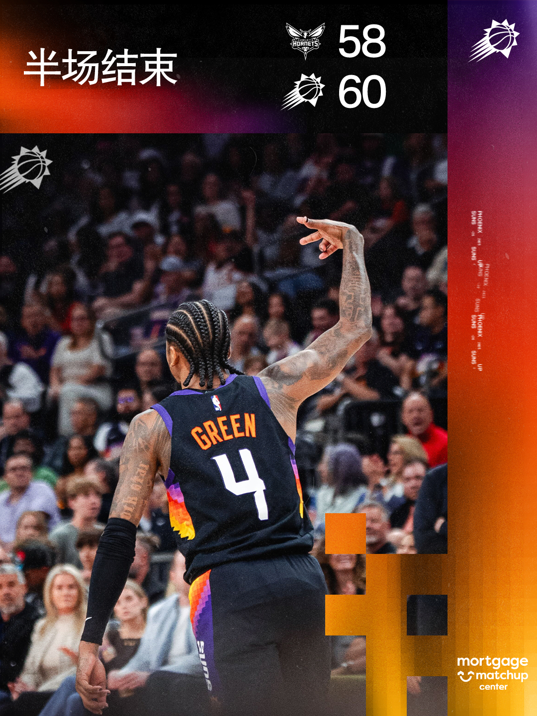 【半场结束🔥】菲尼克斯太阳 ｜旭日东升 ｜黄蜂vs太阳