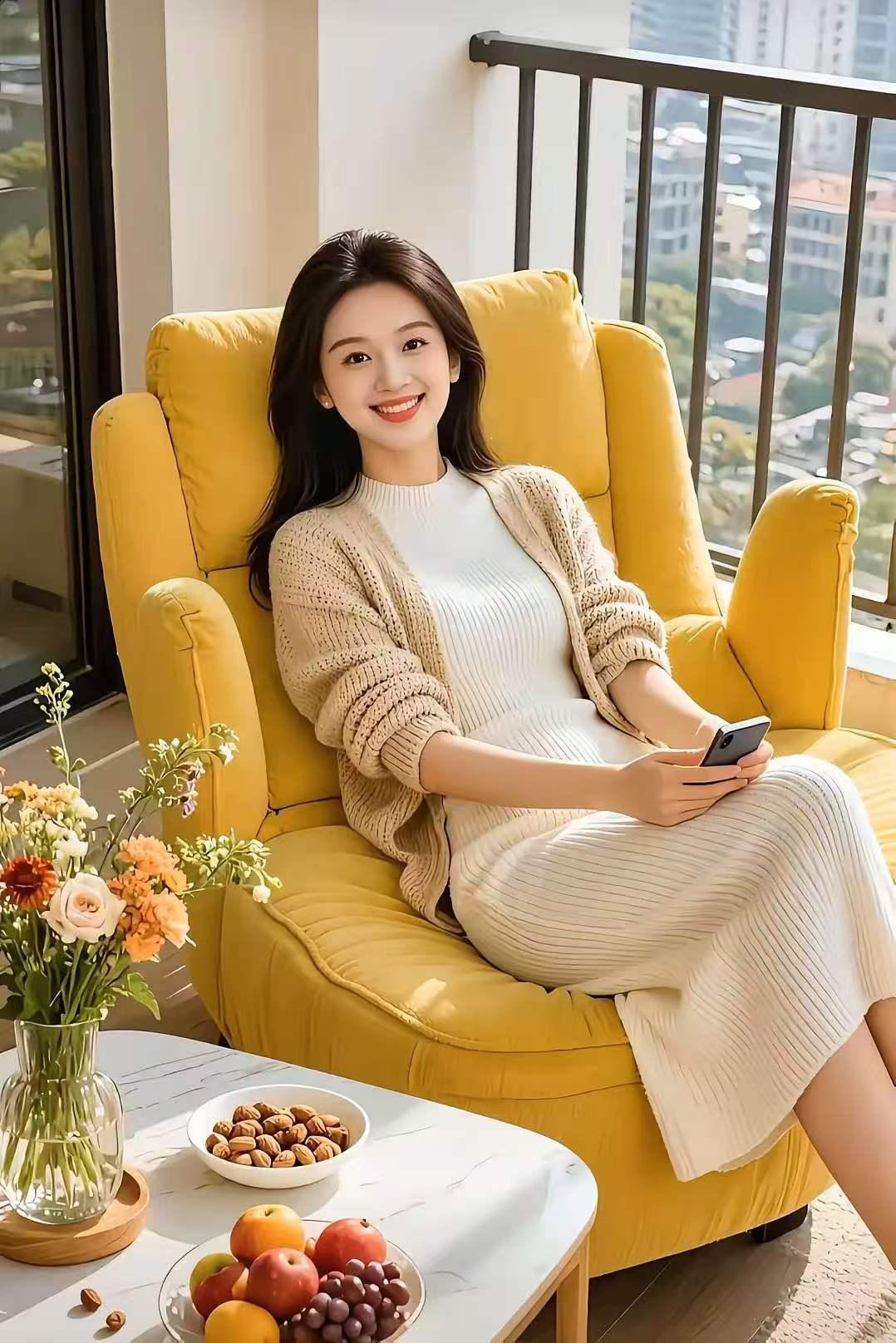 天净沙·晴日闲居
晴窗暖日红妆，
庭芳果艳花香，
静享流年慢赏。
春风一笑，
悠