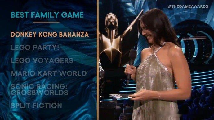 《咚奇刚：蕉力全开》获TGA 2025最佳家庭游戏奖，《毁灭战士：黑暗时代》获T