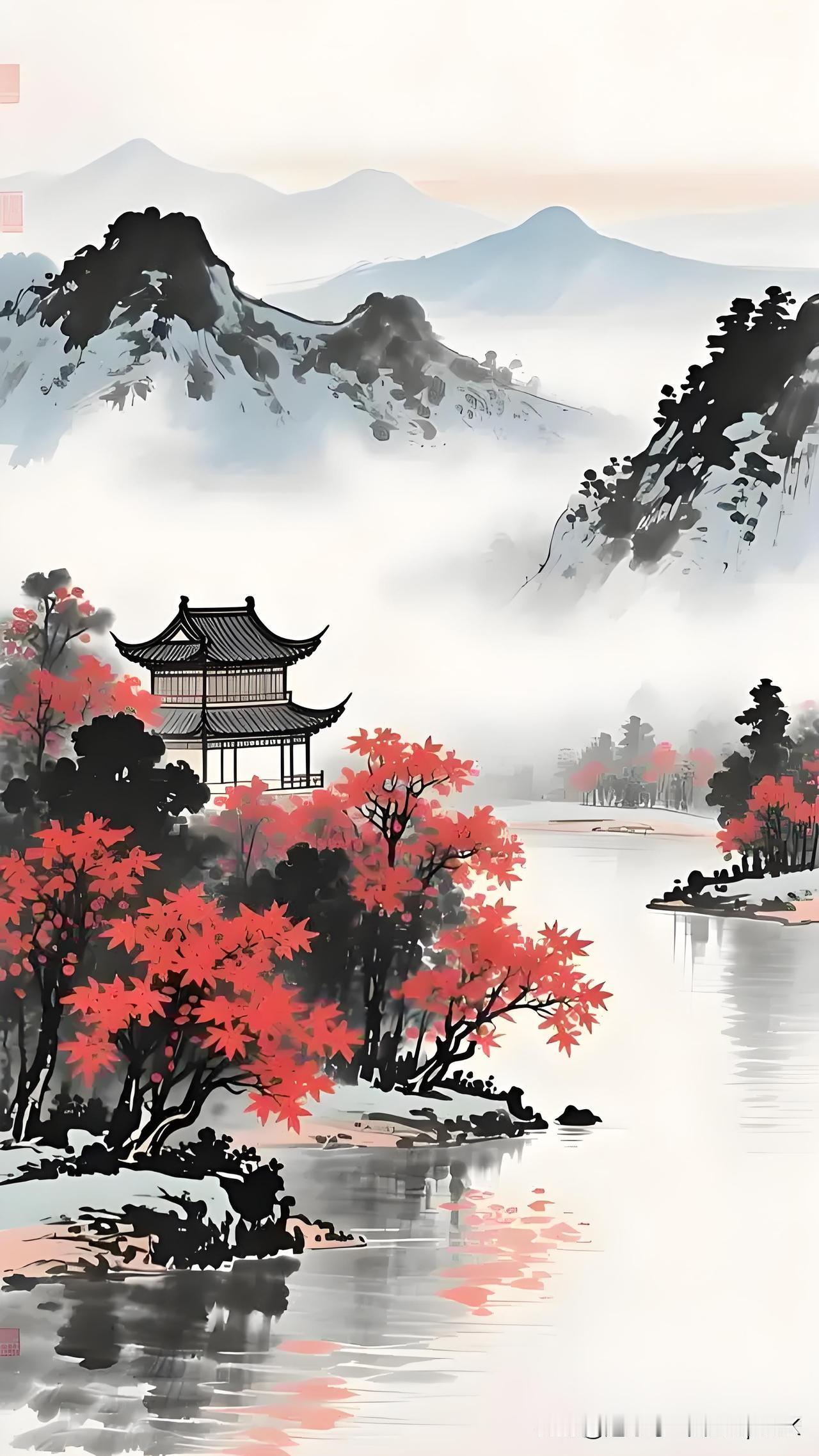 《若耶溪上》
——宋.陆游
九月霜风吹客衣，
溪头红叶傍人飞。
村场酒薄何妨醉，