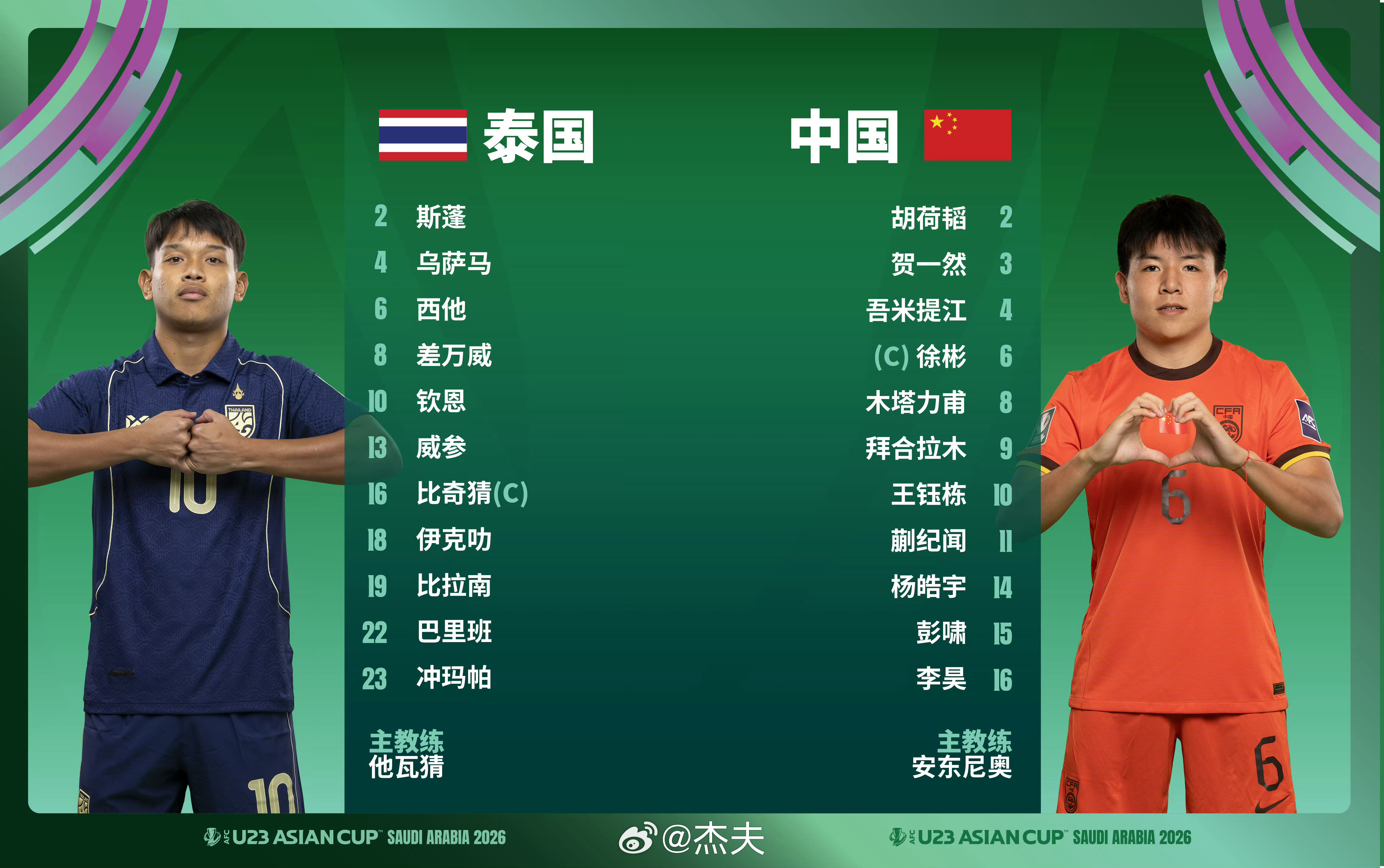 u23国足vs泰国u23 亚洲杯小组赛末轮，国足将力争小组第一！基本上沿用了上一