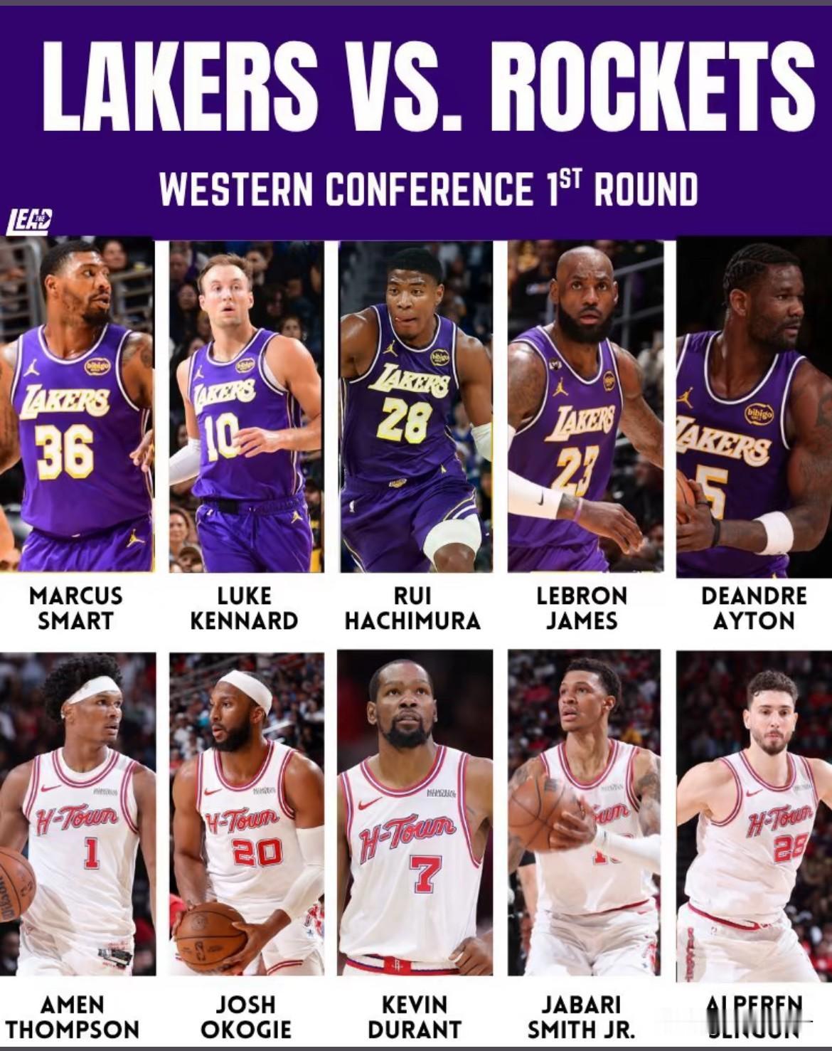 联盟大小王八年后再次对决！
2026年NBA季后赛要来了！
湖人53胜29负排名