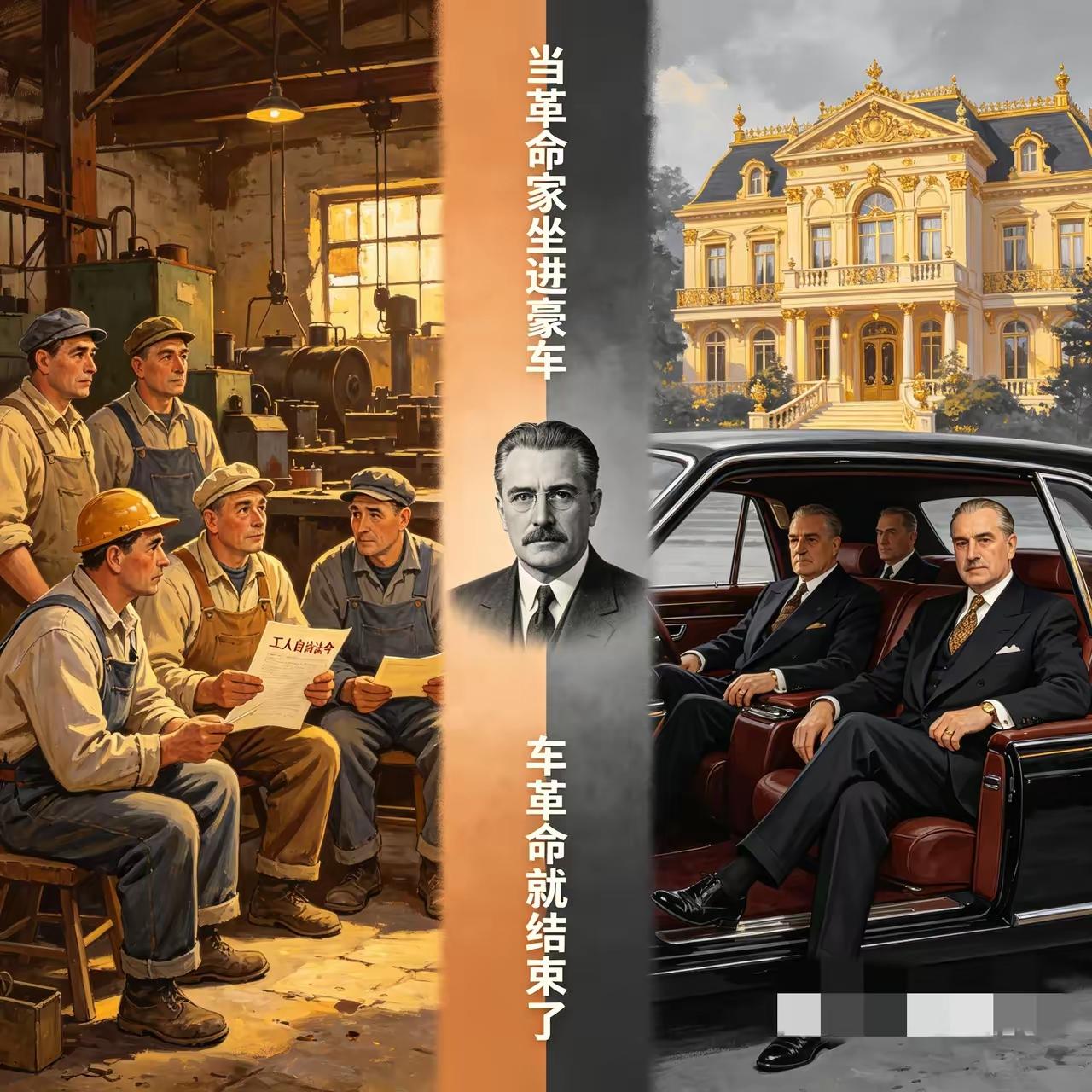 当革命家坐进豪车革命就结束了，我们消灭了旧的剥削者却亲手变成了新的特权者，人民用