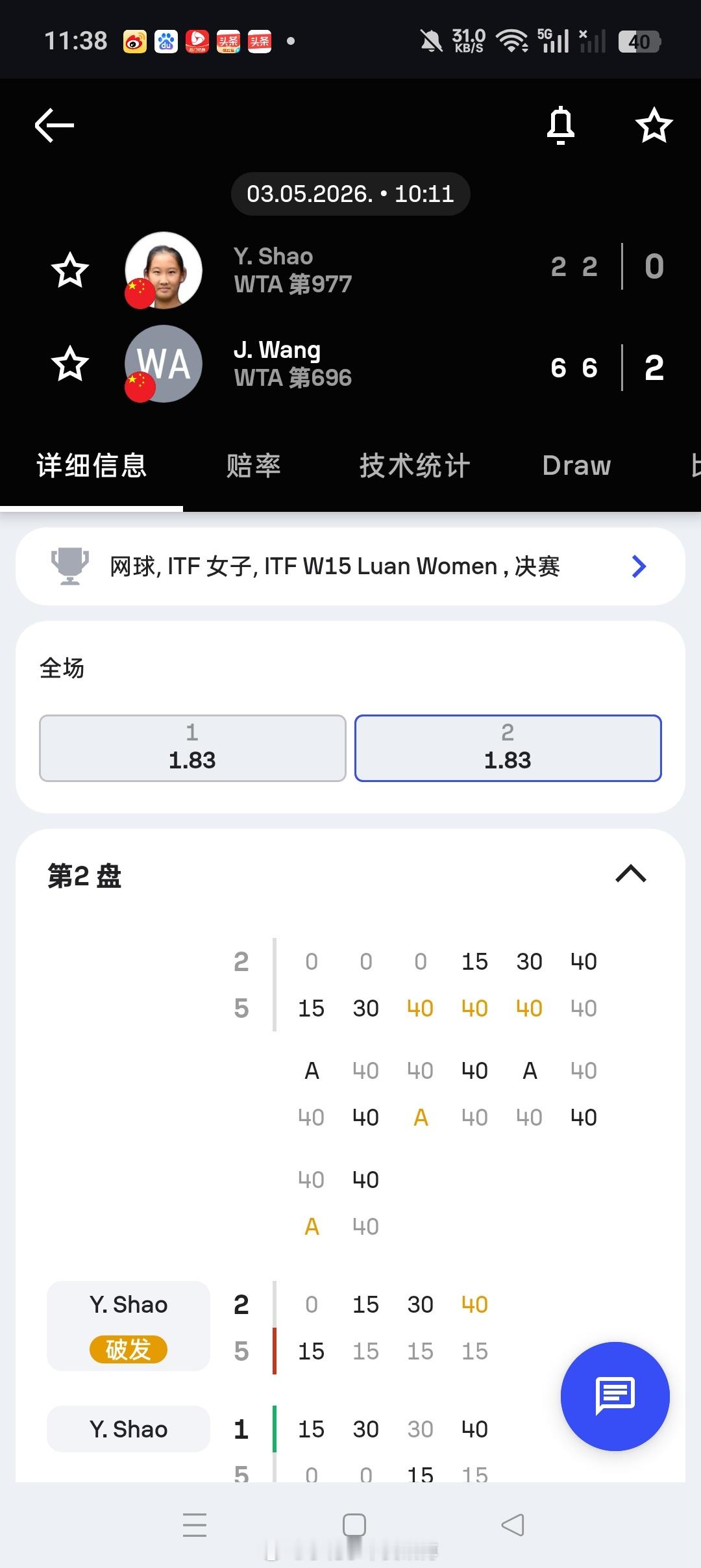 小花小草资讯  【🇨🇳六安W15】女单决赛2号种子🇨🇳王嘉怡6-26-2