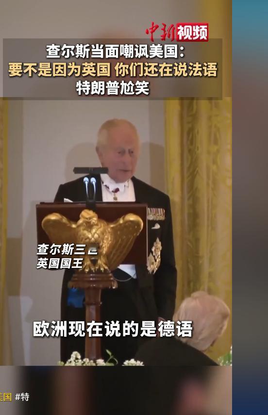 4月28日，英国国王查尔斯三世访美国宴上的一段演讲火了。当着特朗普和一众美国政要