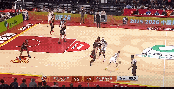 深圳男篮半场75：47领先卫冕冠军浙江广厦，要知道这个赛季CBA比赛单节时间还从