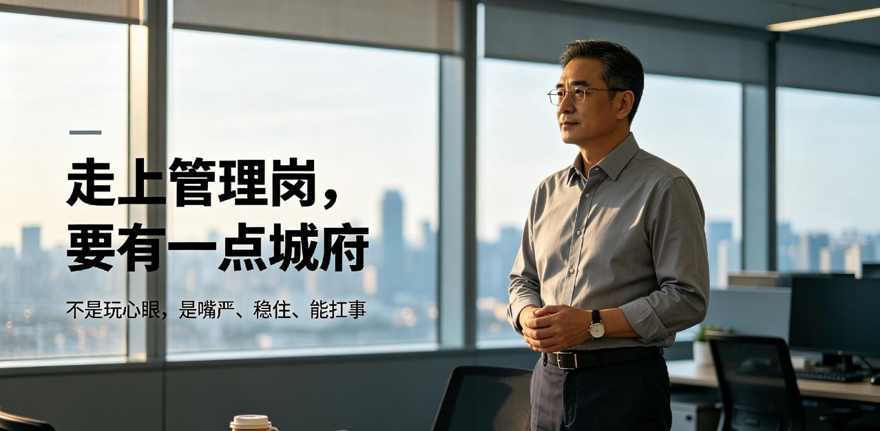 走上管理岗，真的要有一点城府
 
真心说一句，普通人想站稳管理岗，太单纯真的走不