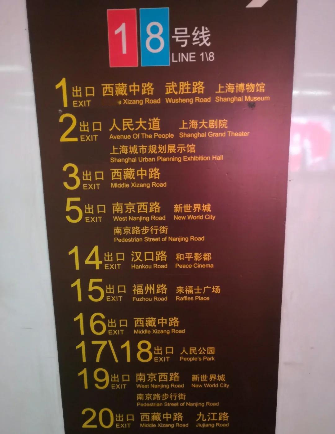 这绝对是我见过出口最多的地铁站了
一共20个出口，太复杂了，恐怕没有比这个更复杂