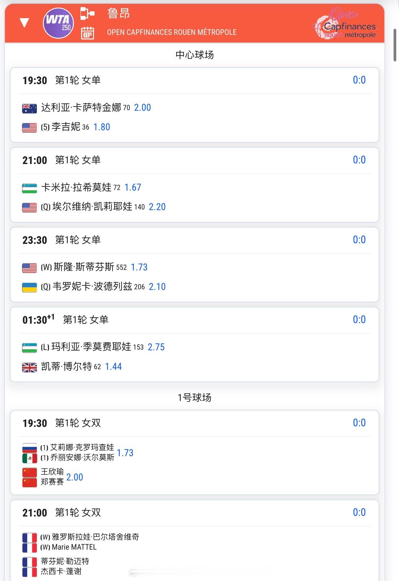 【今日比赛赛程+直播赛程】今日不直播 