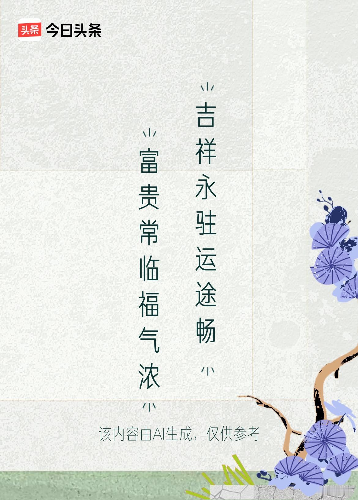 文学创作大会 这上联“富贵常临福气浓”和下联“吉祥永驻运途畅”对仗工整，寓意超棒