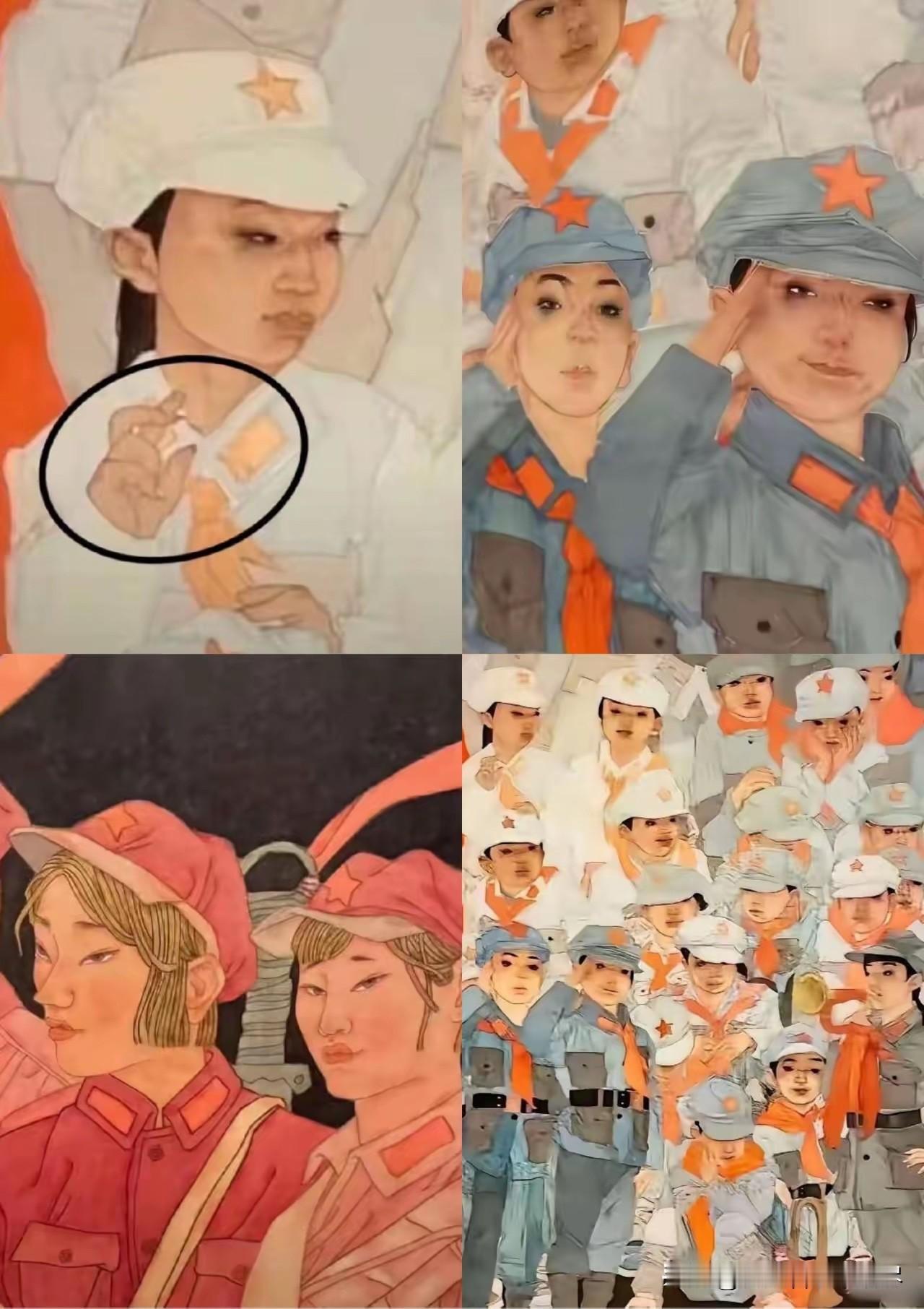 虽然我没有资格来评价，这位清华美院博士的作品，但还是很好奇这位清华美院的博士把红
