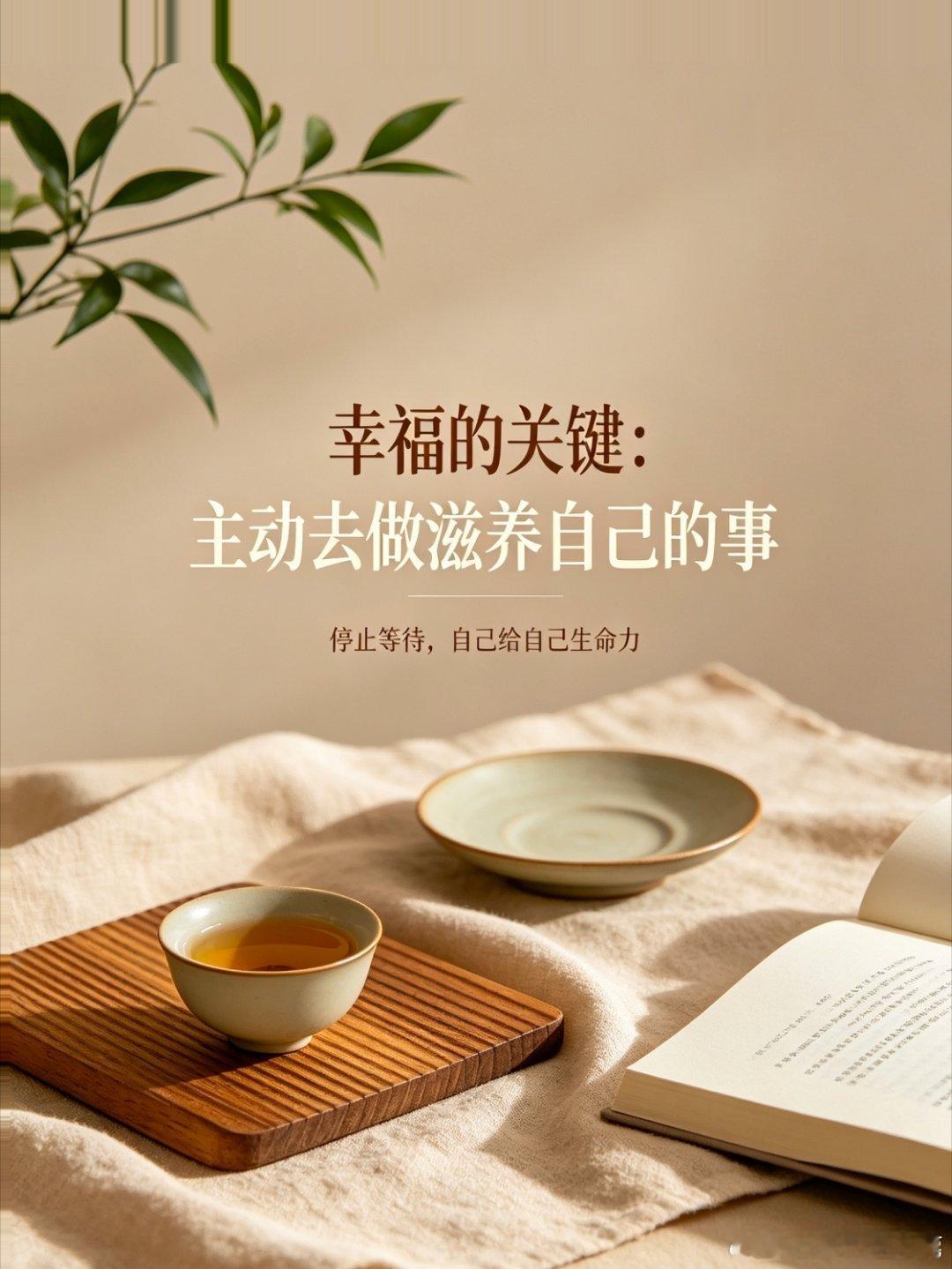 情感热点创作激励计划 幸福的关键：主动去做滋养自己的事。停止等待，自己给自己生命
