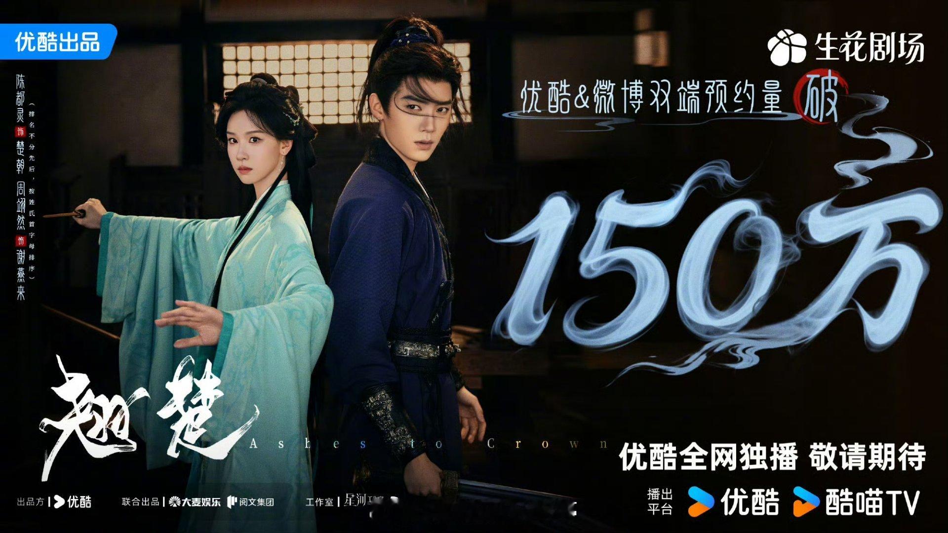 陈都灵周翊然（排名不分先后）翘楚预约量破150万了！ 