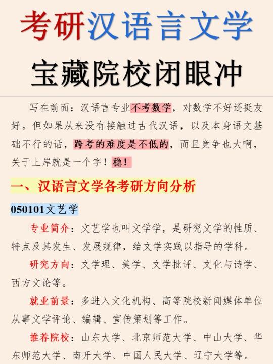 汉语言文学🔥二三本闭眼冲🉐宝藏院校