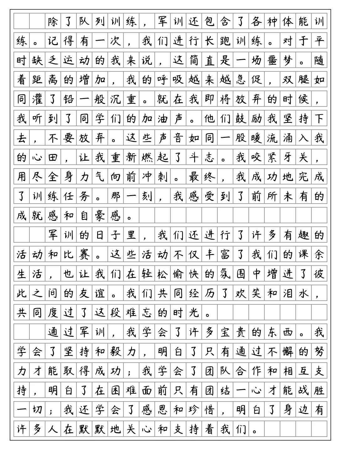 军训心得：蜕变之旅