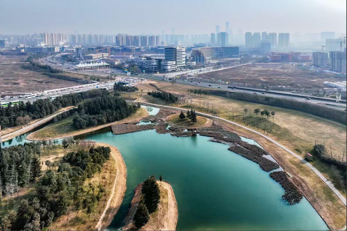 ✨城市在雾里若隐若现，湖泊是大地的眼睛，倒映着人间与自然的共生诗。
🍃风掠过草