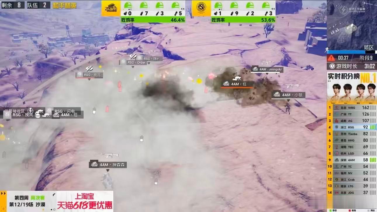 4AM单日双鸡4AM三连暴走吃鸡今日4AM状态直接拉满，全天狂收两把鸡！对局里打