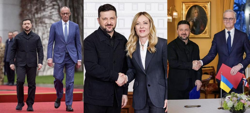 泽连斯基现在连装都不装了。

以前他去欧洲，是求人。穿着军绿色T恤站在各国议会里