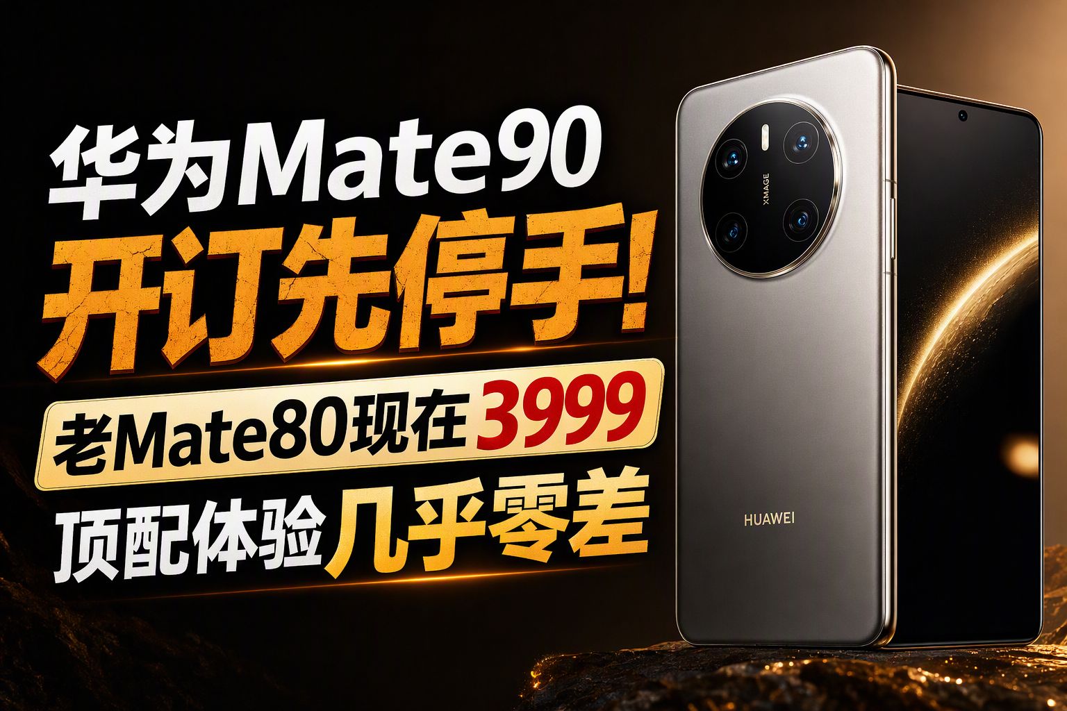 华为Mate90开订先停手！老Mate80现在3999顶配体验几乎零差
