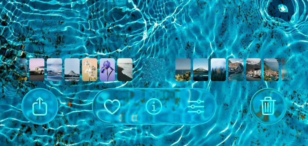 iOS26.1 Beta 照片应用查看图片时的按钮液态玻璃效果减弱了，但可读性提
