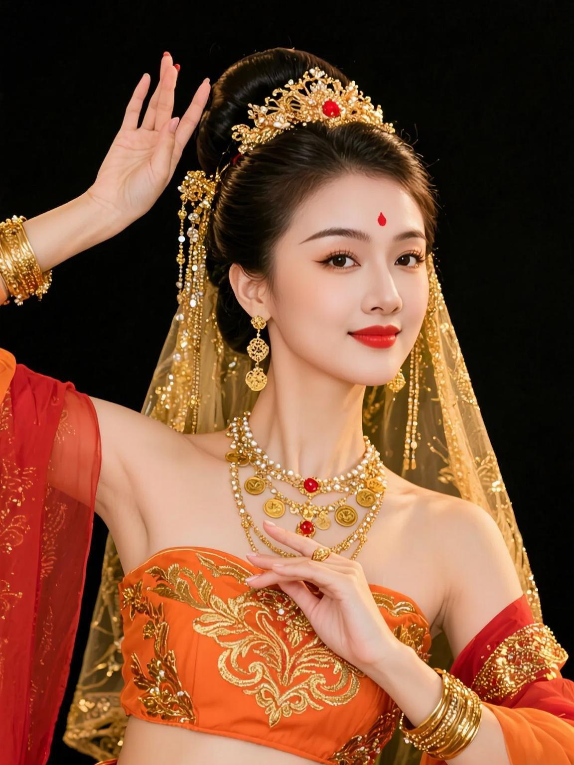 AI异域华贵写真 随变ai随便玩 西域风情 氛围感美女 异域风情