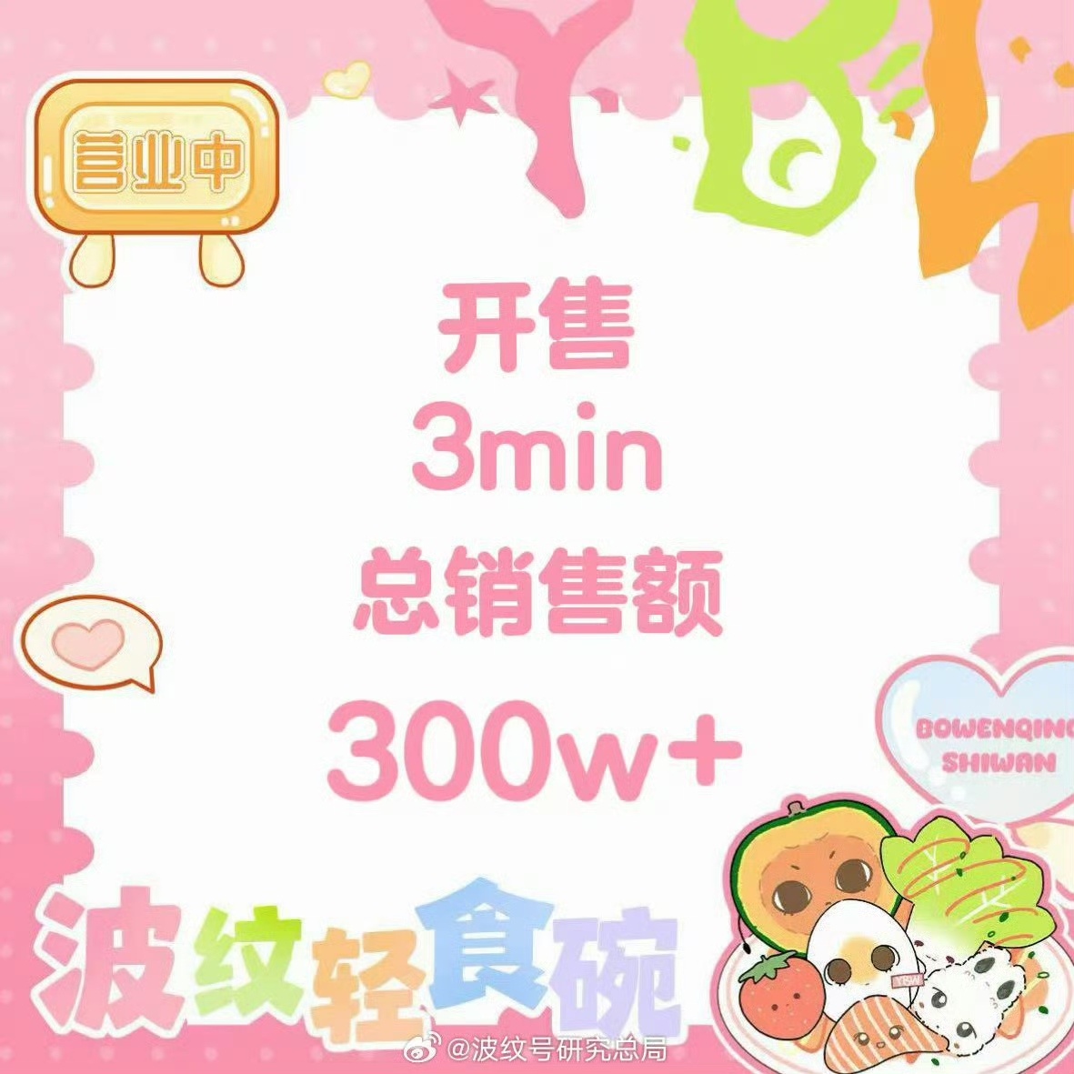 杨博文轻食碗销售额破600w恭喜杨博文波纹轻食碗总销售额破600w+👏🎉销量