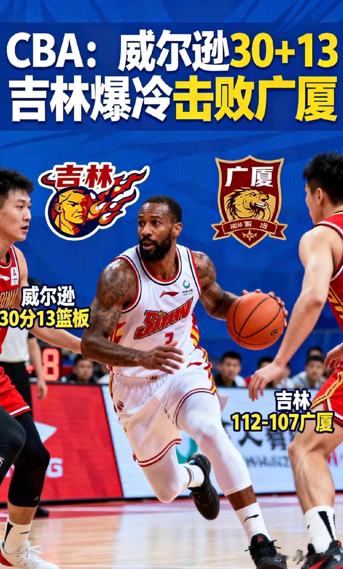 今天杯赛开打，吉林继续对阵广厦，真没想到啊，没想到啊，广厦又被吉林压着打啊，第一