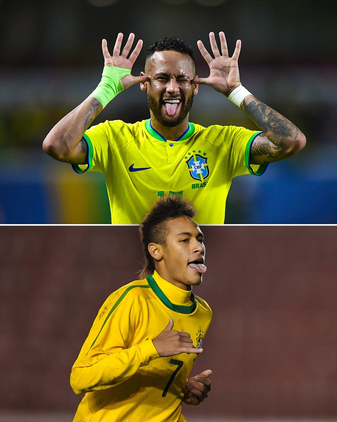 美洲杯官推：曾几何时，我们还都年轻🥹#梅西[超话]# ​​​