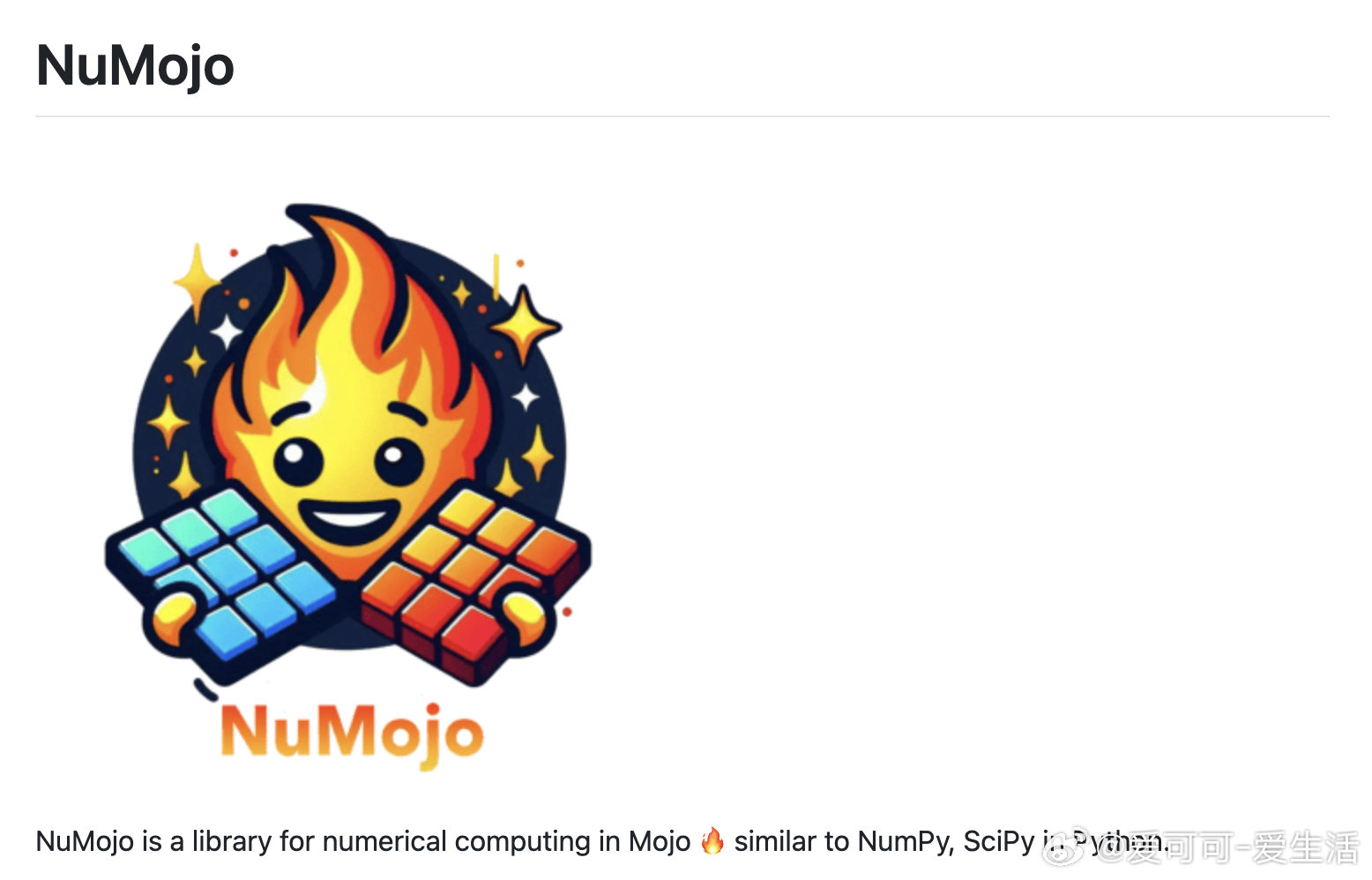 【[152星]NuMojo：为Mojo语言打造的高性能数值计算库，类似Pytho