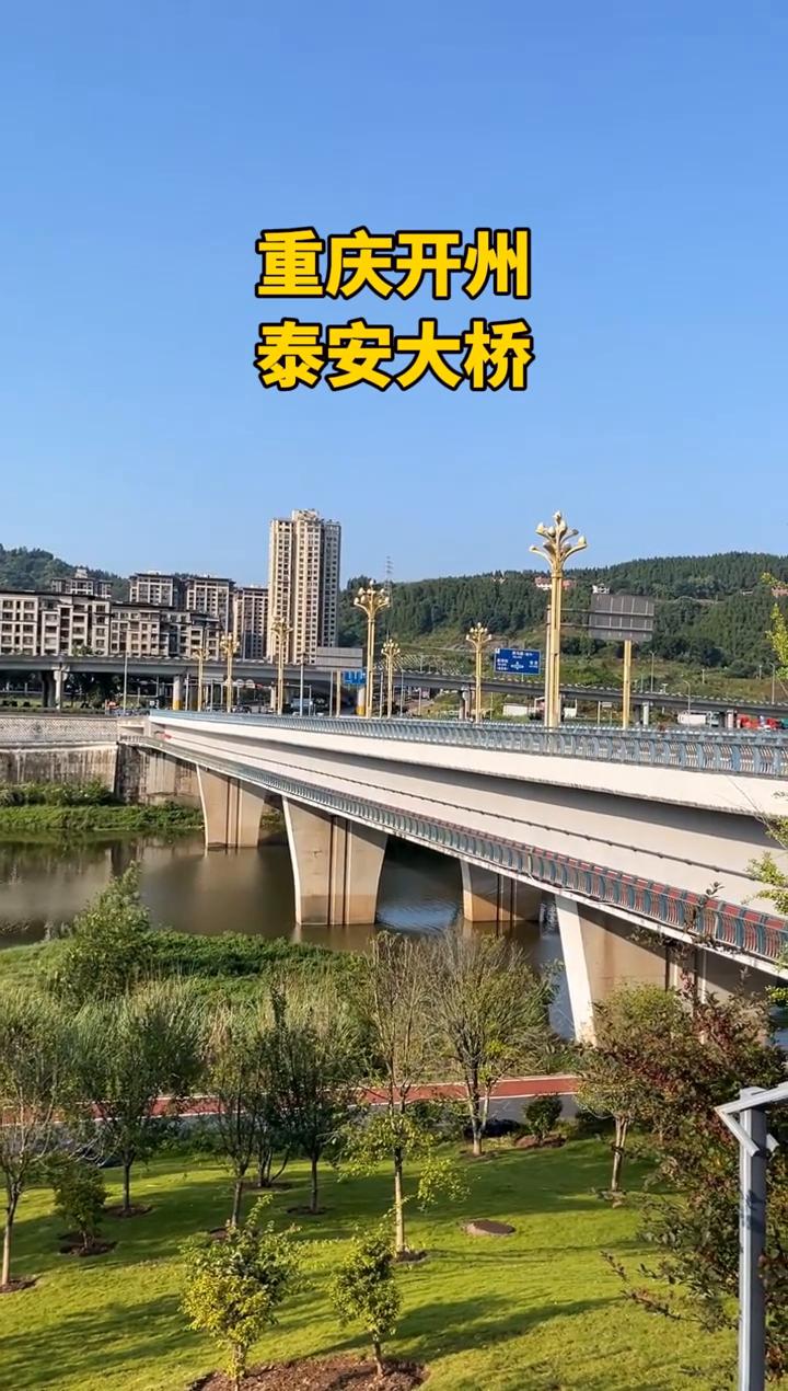 重庆开州泰安大桥。
原名：花椒园大桥，连接丰泰和歇马片区。