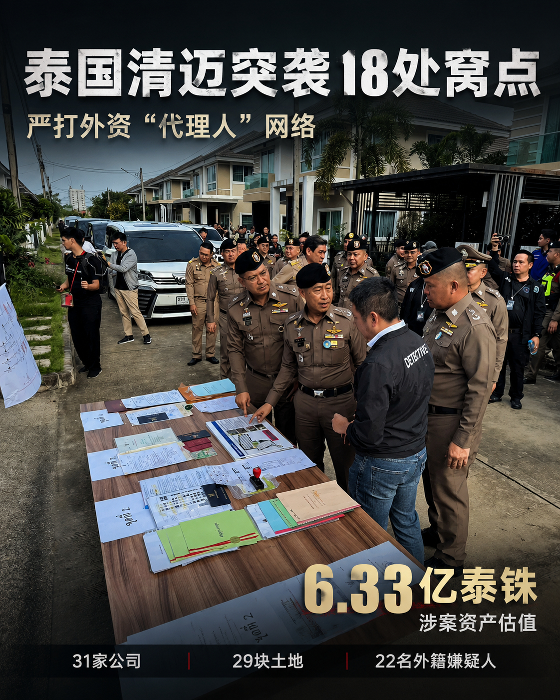 泰国警方再次对利用"代理人持股（Nominee）"规避法律限制的外资企业展开大规