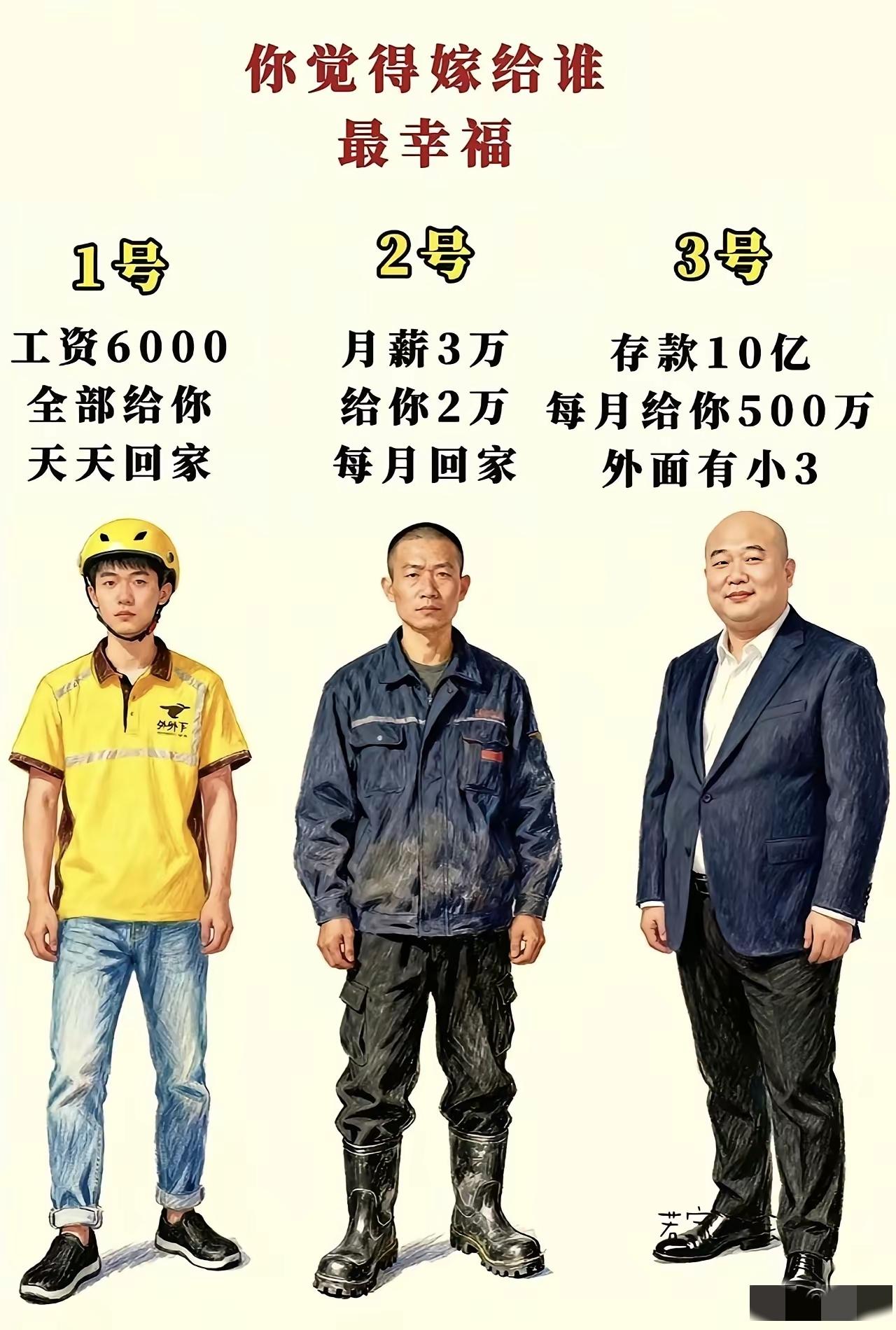 说实话，让你选一个做老公，你会选择哪个？[what]