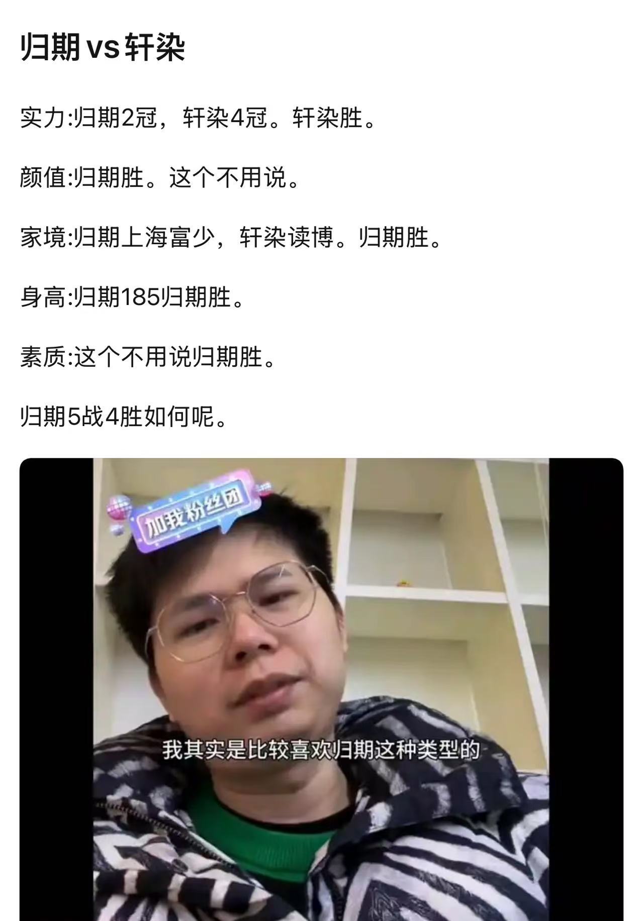 kpl归期vs轩染电竞选手对比需要看颜值家境吗 ​​​