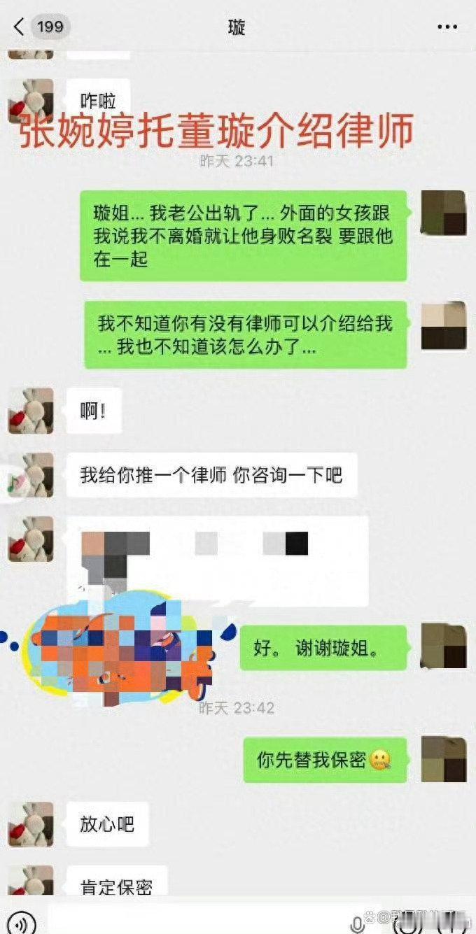 董璇曾给张婉婷介绍离婚律师 董璇给张婉婷介绍过离婚律师，看不懂他们的关系了 董璇