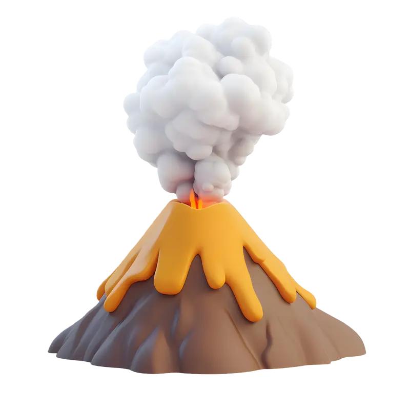 堪察加半岛一火山喷发，该地区发布红色航空危险警报火山喷发的壮观景象在堪察加半岛上