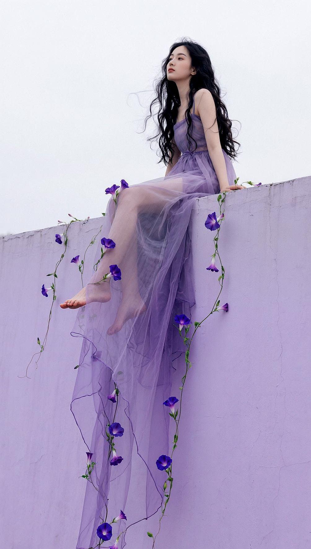 AI淡紫清冷写真 抖音ai创作抖音玩法合伙人计划