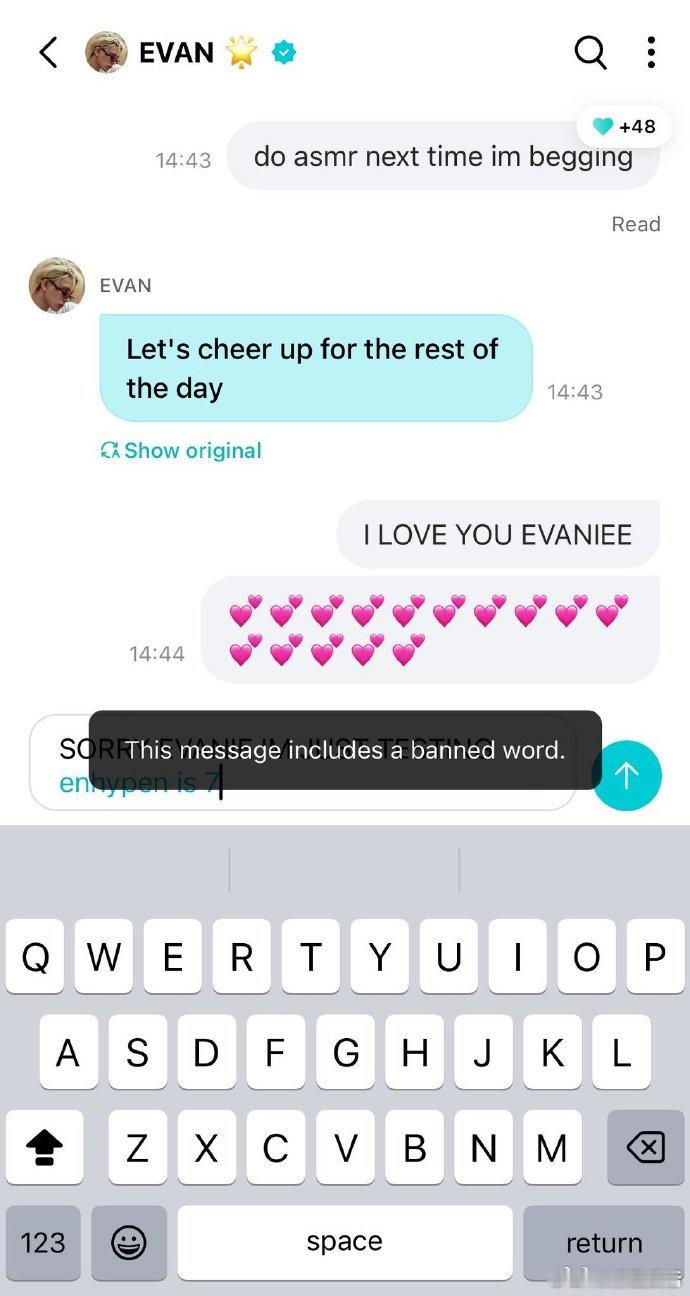 ENHYPENIS7成违禁词ENHYPENIS7成李羲承DM违禁词不光组合账号，
