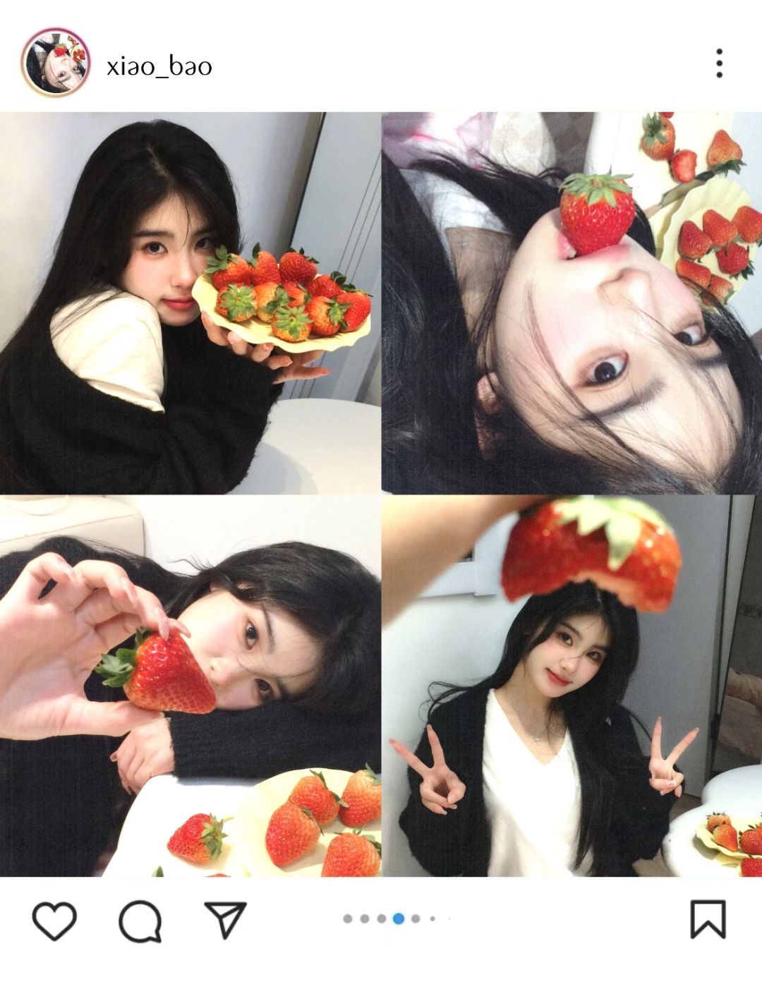 5s宅家拍出ins韩女同款草莓照🍓