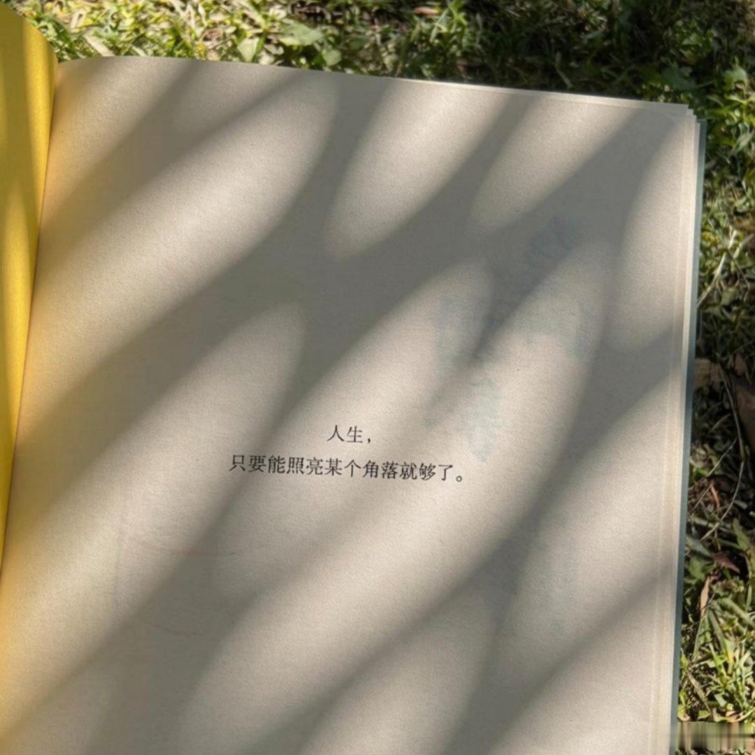 人生，只要能照亮某个角落就够了！ 